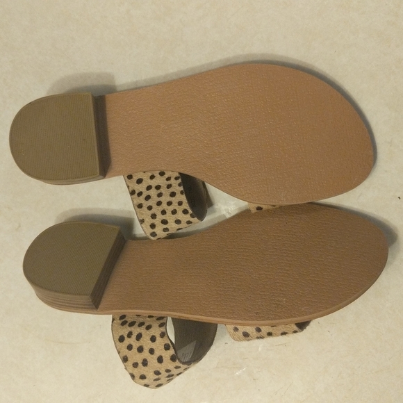 Calf hair slides sandals size 7 NWOT - Picture 6 of 9